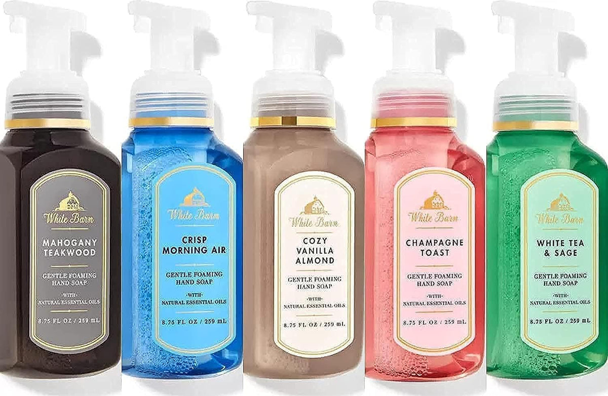 Bath & Body Works Gentle Foaming Hand Soap Pack of 5 with various scents