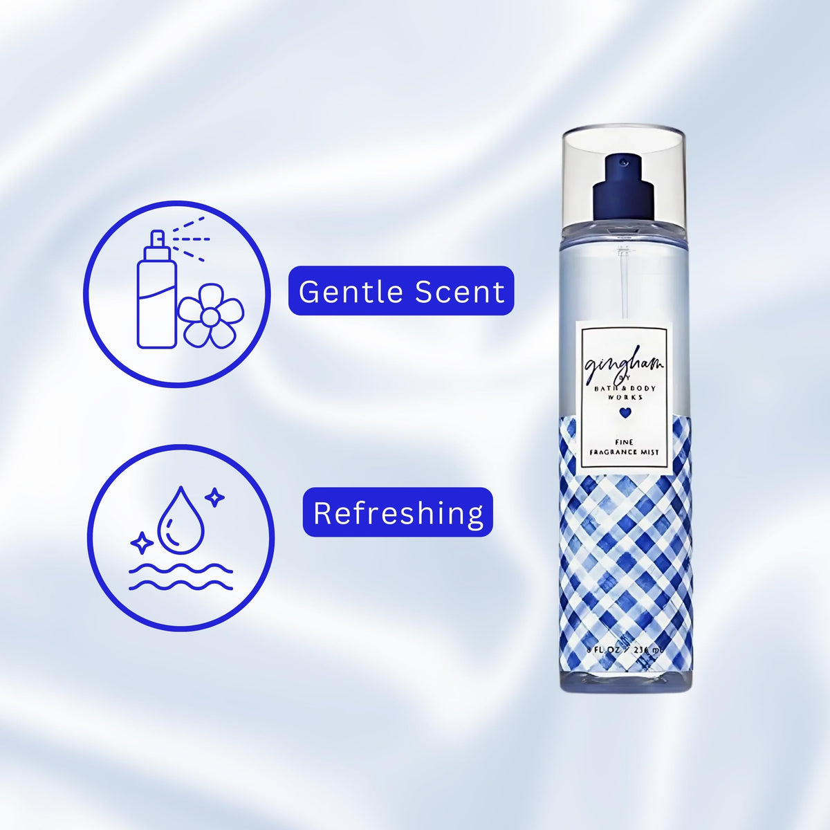 Bath & Body Works Gingham Body Spray 8 fl oz lifestyle scene
