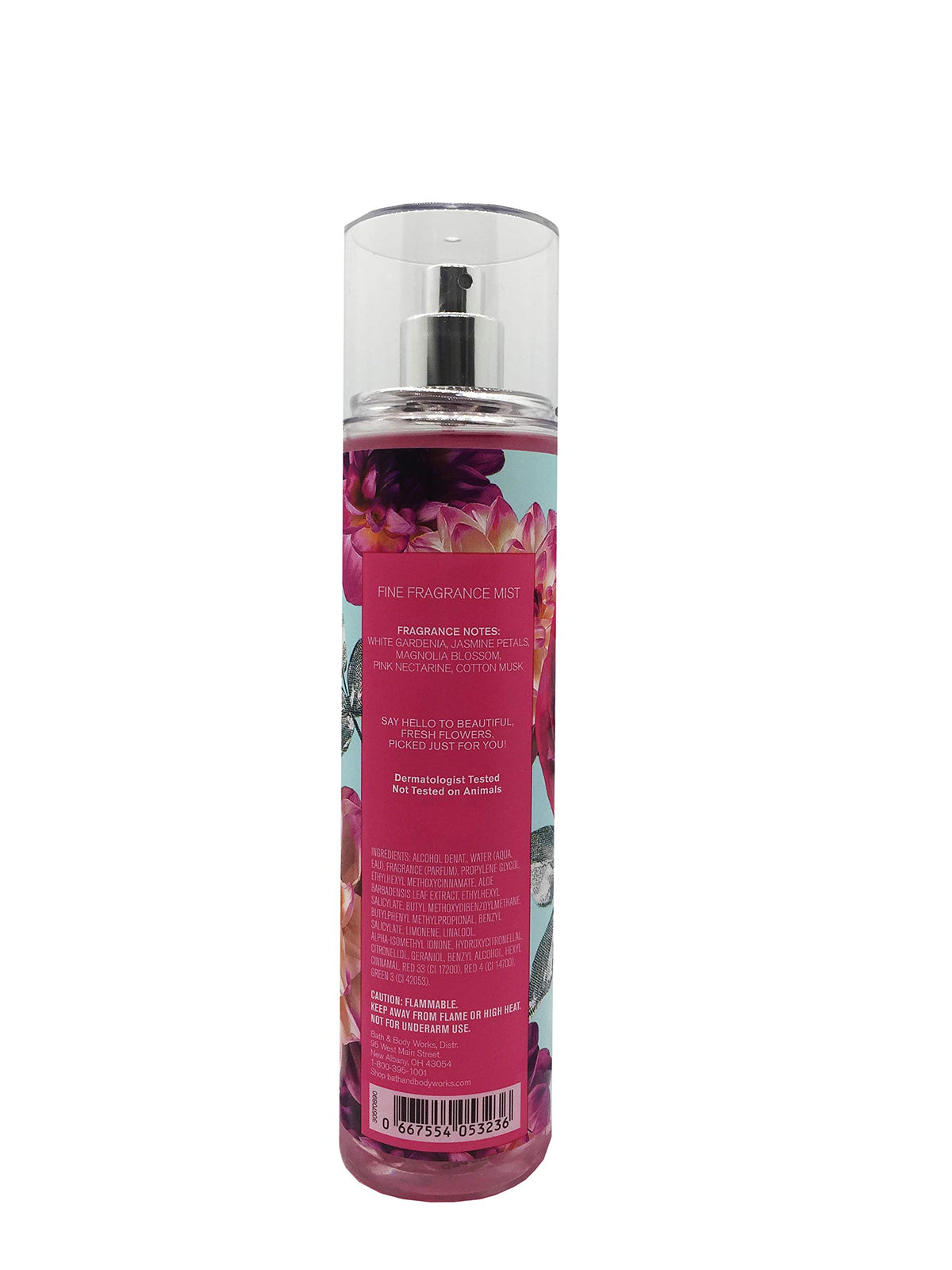 Bath & Body Works Hello Beautiful Fine Fragrance Mist bottle side view