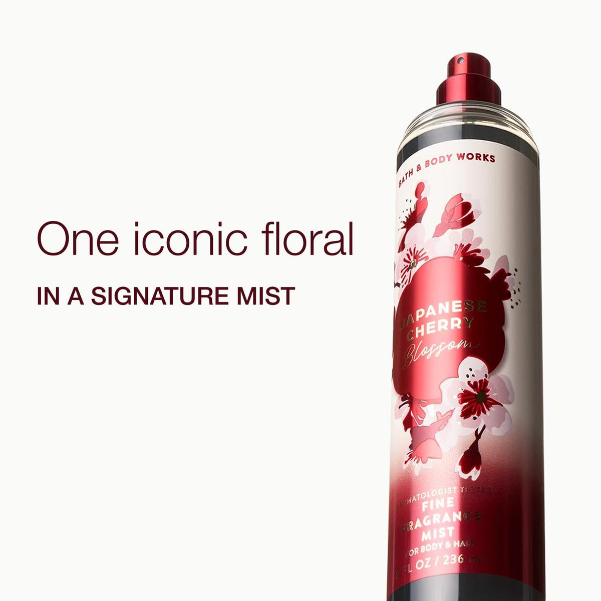 Bath & Body Works Japanese Cherry Blossom body spray side view