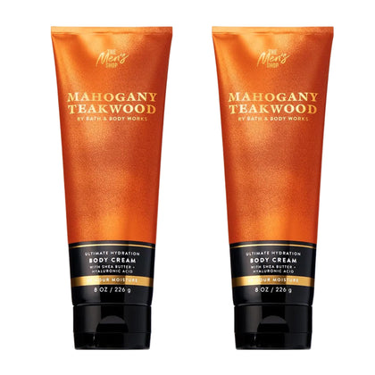 Bath & Body Works Men's Body Cream Mahogany Teakwood front view