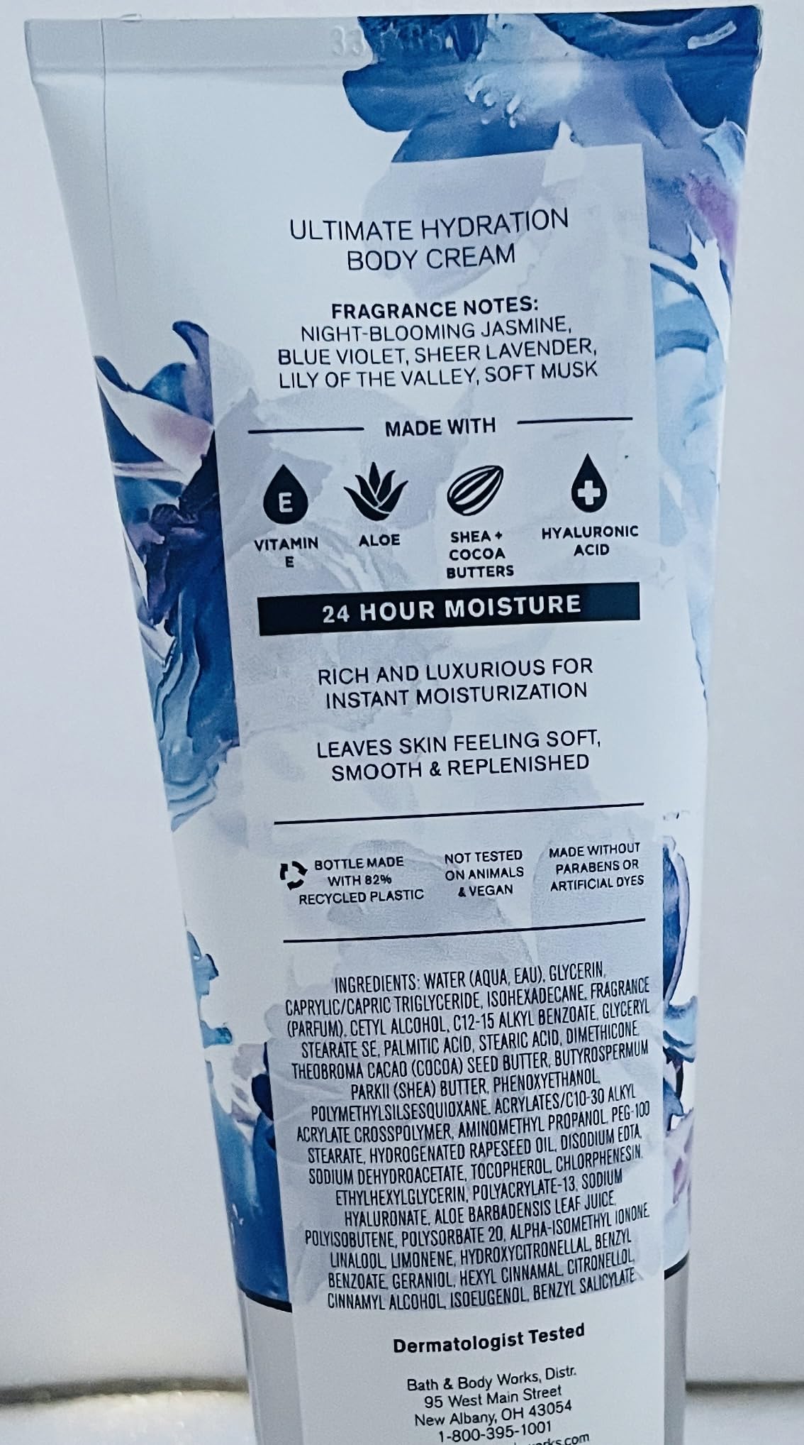 Bath & Body Works Moonlight Path Body Cream 8 oz tube side view