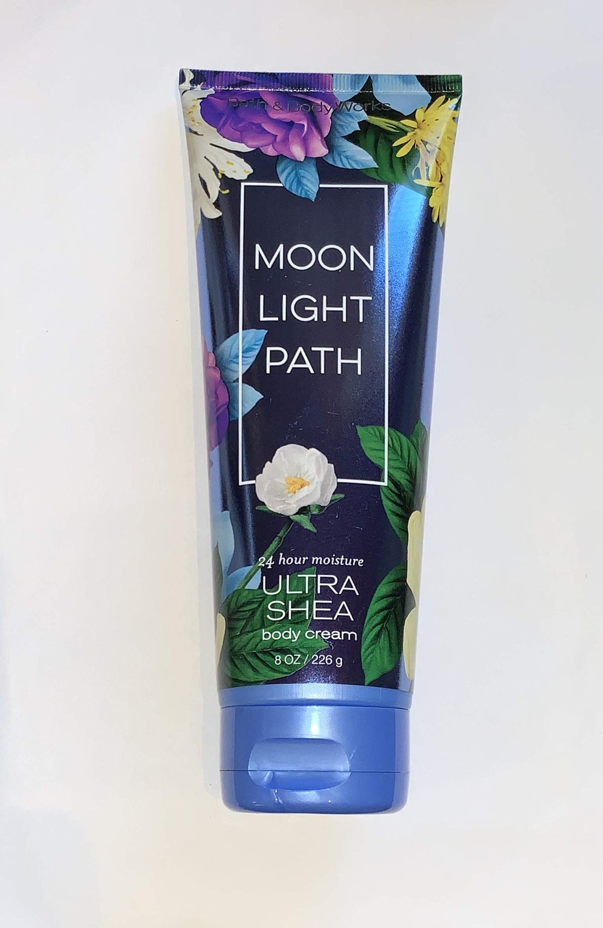 Bath & Body Works Moonlight Path Ultra Shea Body Cream tube with shea butter ingredients