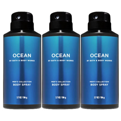 Bath & Body Works Ocean Men's Deodorizing Body Spray 3-Pack front view