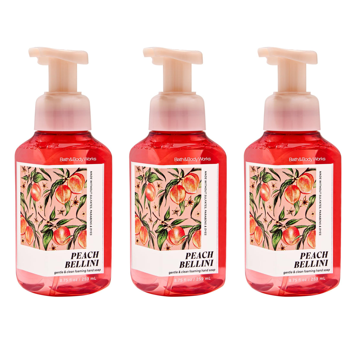 Bath & Body Works Peach Bellini Foaming Hand Soap front view