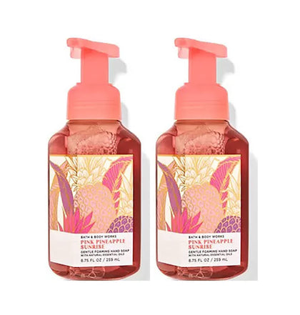 Bath & Body Works Pink Pineapple Sunrise Gentle Foaming Hand Soap 2-Pack front view