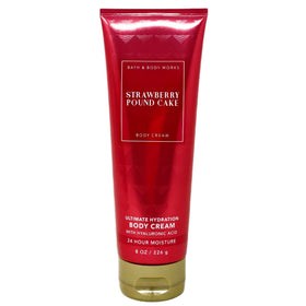 Bath & Body Works Strawberry Pound Cake body cream packaging
