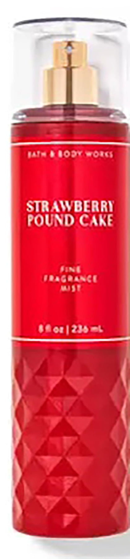 Bath & Body Works Strawberry Pound Cake Body Spray Mist 236 mL front view