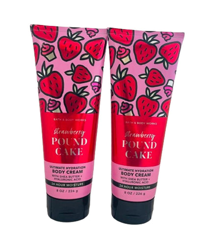 Bath & Body Works Strawberry Pound Cake Ultra Shea Body Cream front view