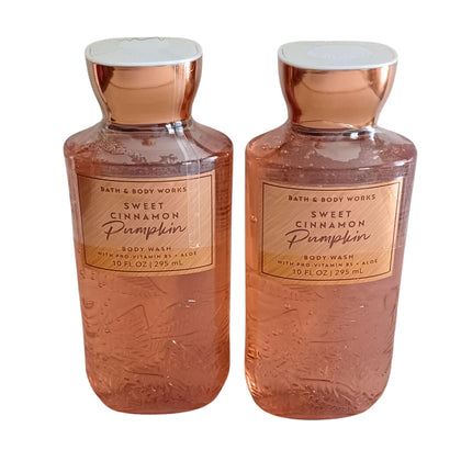 Bath & Body Works Sweet Cinnamon Pumpkin Shower Gel set of 2, 10oz each
