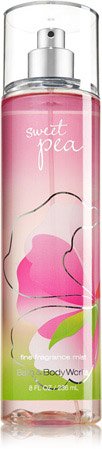 Bath & Body Works Sweet Pea Fragrance Mist 8 FL oz bottles side view