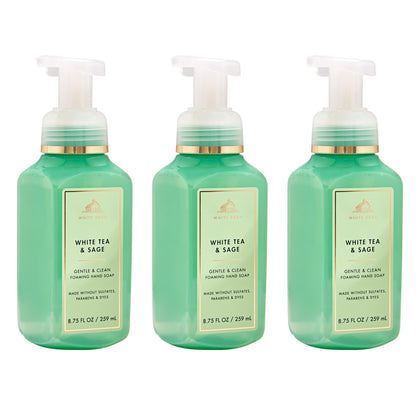 Bath & Body Works White Tea & Sage Foaming Hand Soap front view