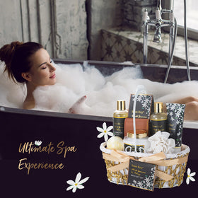 Bath Bomb and Bath Salt included in the Spa Gift Basket