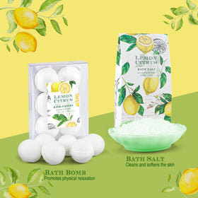 Bath salt and bubble bath from ArioseMonde Lemon Bath Gift Set