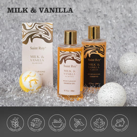 Bath salt and jojoba body oil included in the gift set