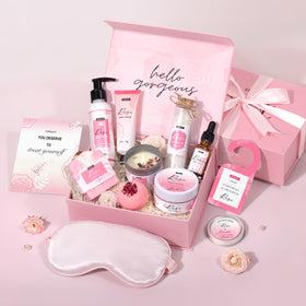Bath salts and essential oils included in EIRNAY Spa Gift Box