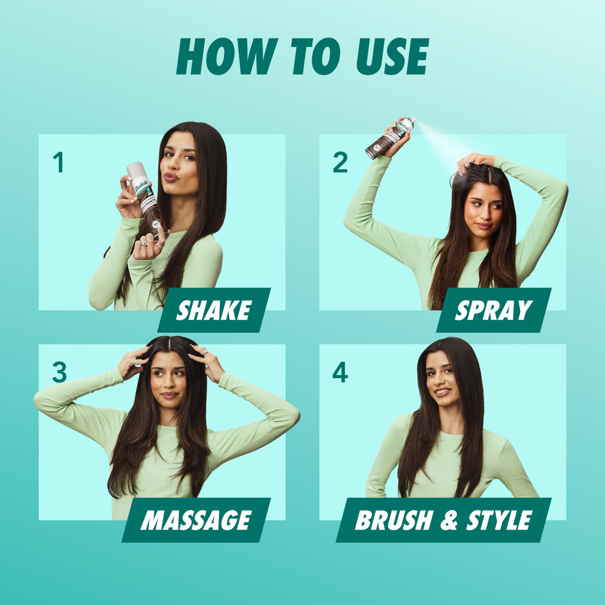 Batiste Dark Dry Shampoo 162g packaging details