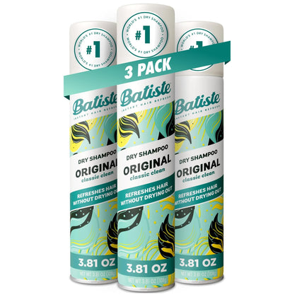 Batiste Dry Shampoo Original 3 pack of 3.81oz bottles front view
