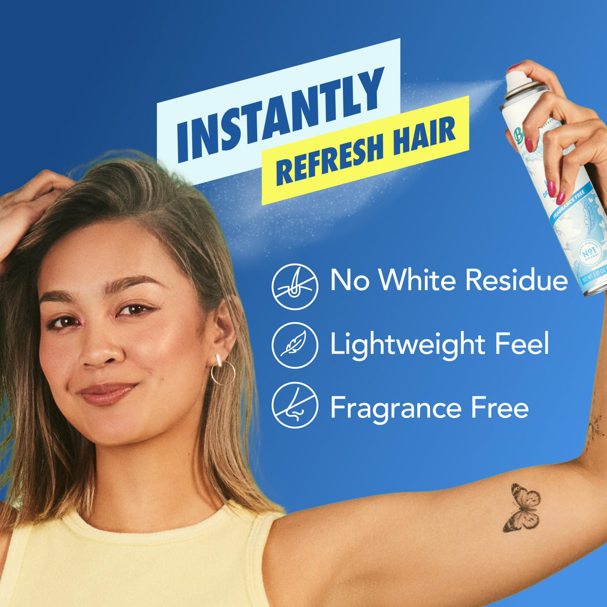 Batiste Light Dry Shampoo Unscented back view