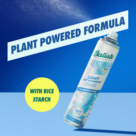 Batiste Light Dry Shampoo Unscented with hairbrush