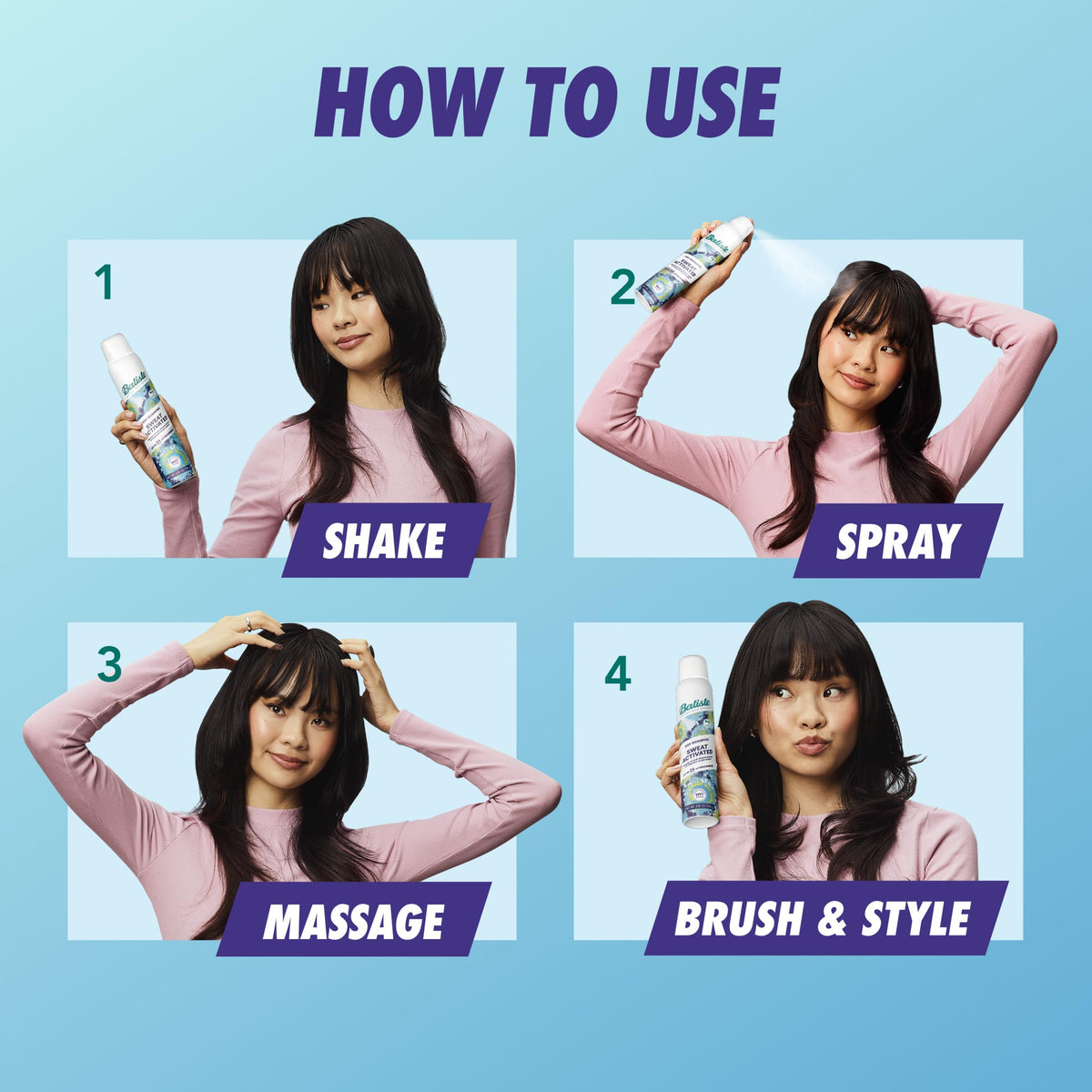 Batiste Sweat Activated Dry Shampoo can side view