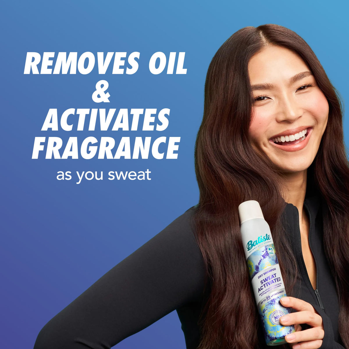 Batiste Sweat Activated Dry Shampoo in lifestyle setting