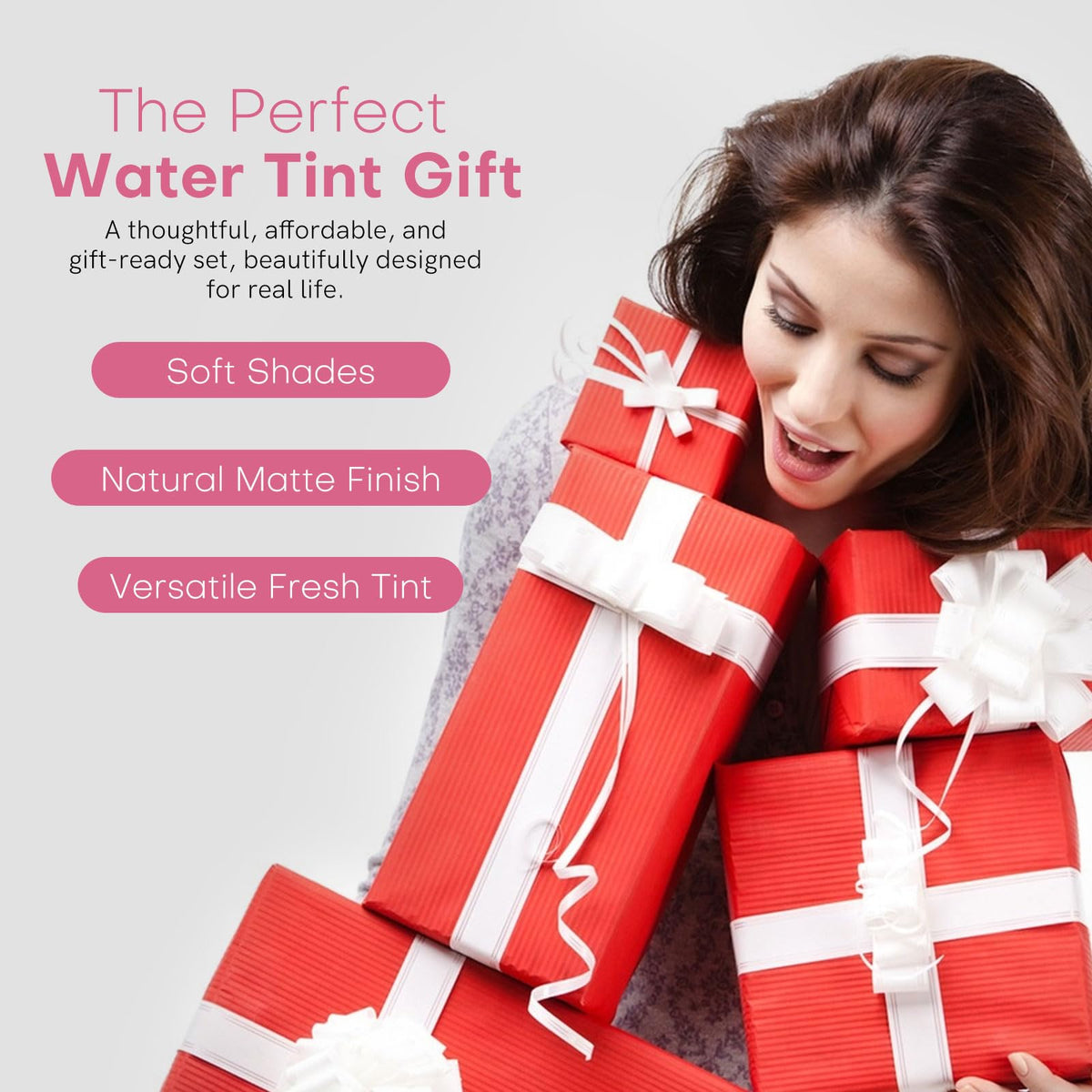 bayfree Lip Tint Stain Set in a travel bag