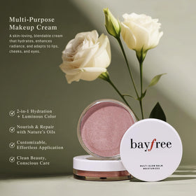 bayfree Multi Glow Balm applied on cheeks