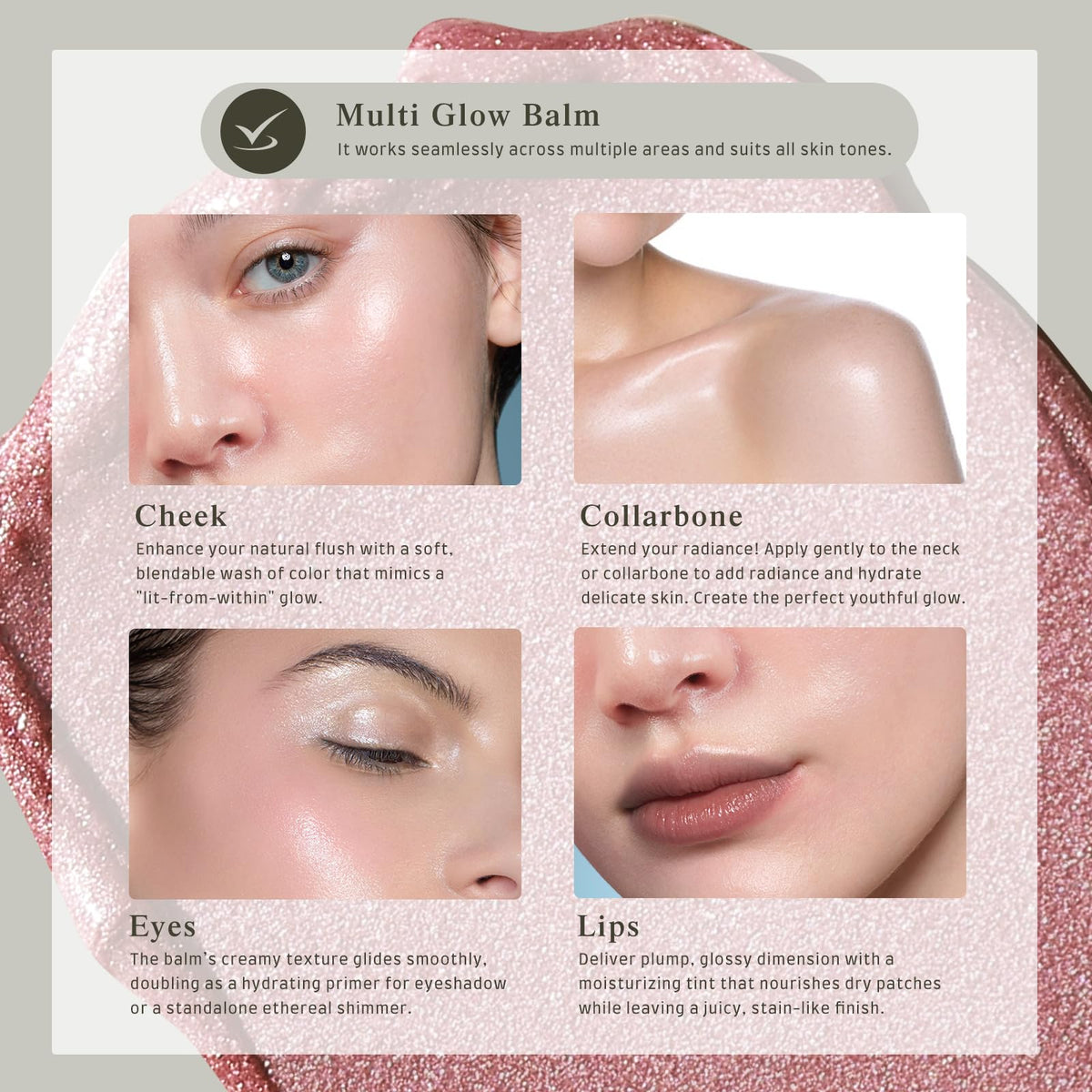 bayfree Multi Glow Balm in lifestyle setting