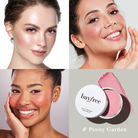 bayfree Multi Glow Balm swatch showing radiant finish