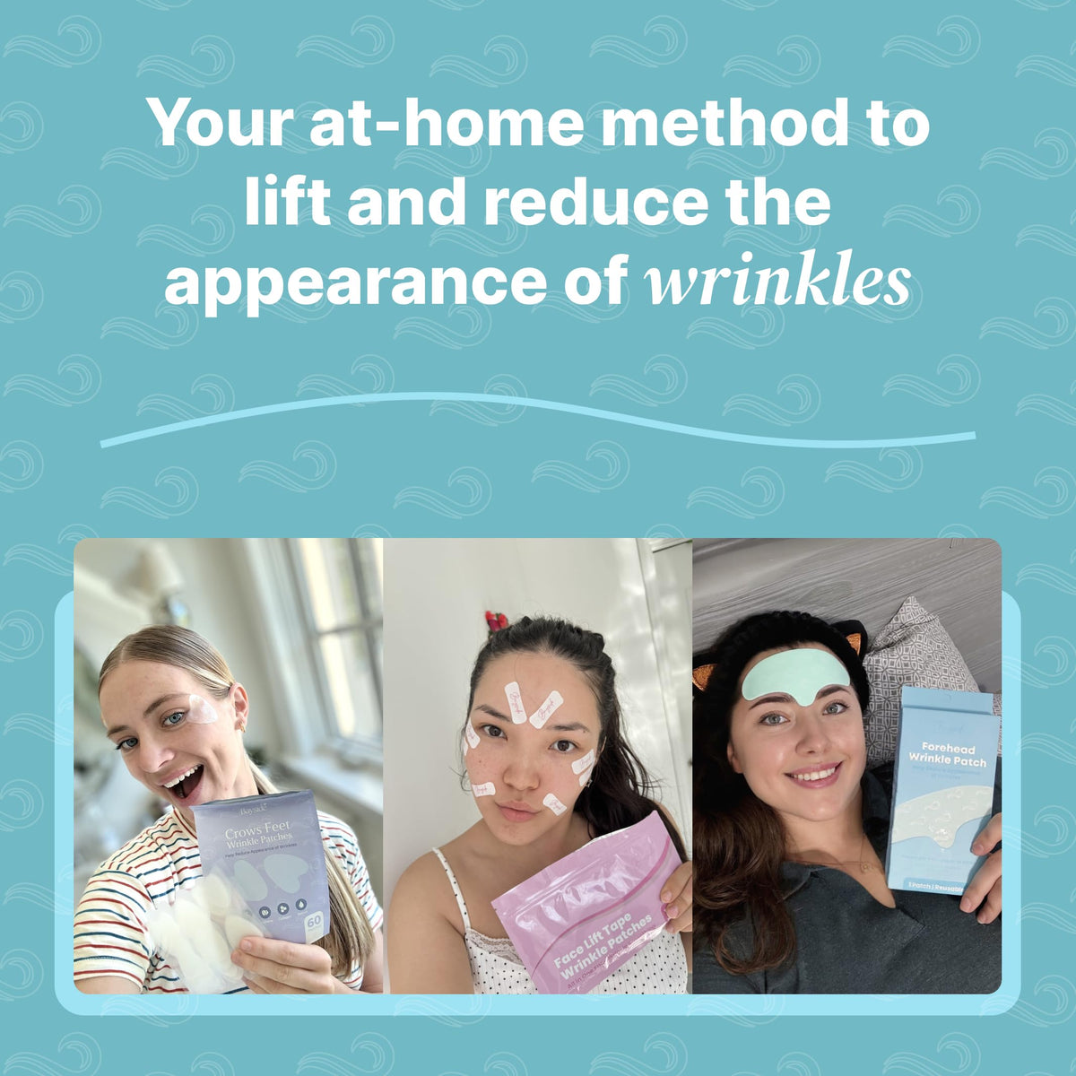 Bayside forehead wrinkle patches displayed on a flat surface