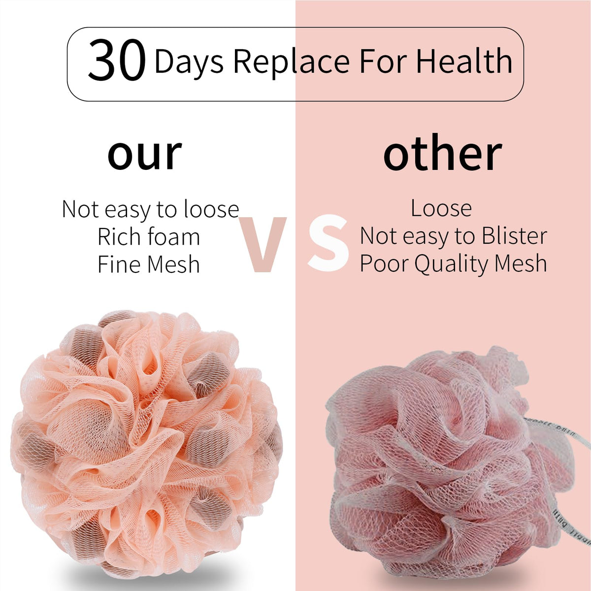 BCKENEY Bath Loofah Shower Sponge packaging front view