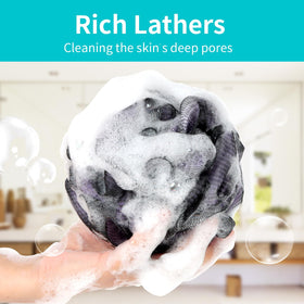 BCKENEY Bath Loofah Sponge on a bathroom shelf