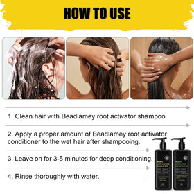 Beadlamey Root Activator Shampoo and Conditioner lifestyle scene