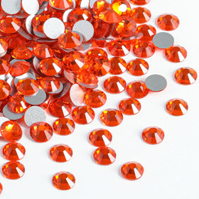 BEADSLAND Flat Back Crystal Rhinestones orange SS10 pack front view