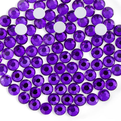 BEADSLAND Flat Back Crystal Rhinestones Pure Purple SS16 front view