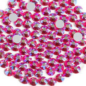 BEADSLAND Flat Back Crystal Rhinestones SS10 Light Siam AB close-up of rhinestones
