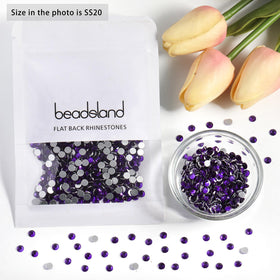 BEADSLAND rhinestones applied on a craft project for decoration