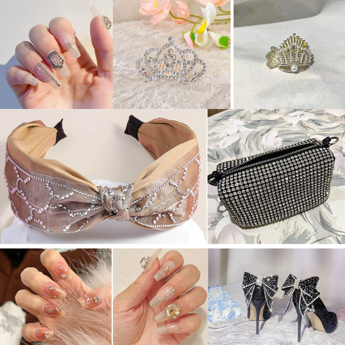 BEADSLAND rhinestones pack showing 576 pieces
