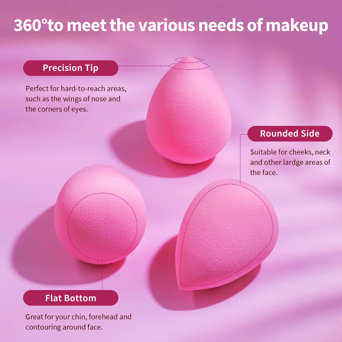 BEAKEY Makeup Sponge close-up of teardrop shape