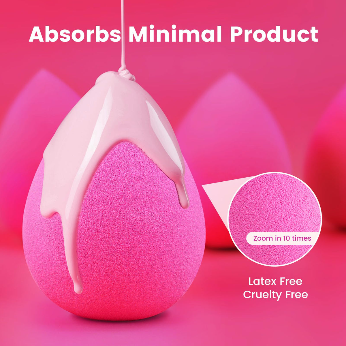 BEAKEY Makeup Sponge close-up showing texture