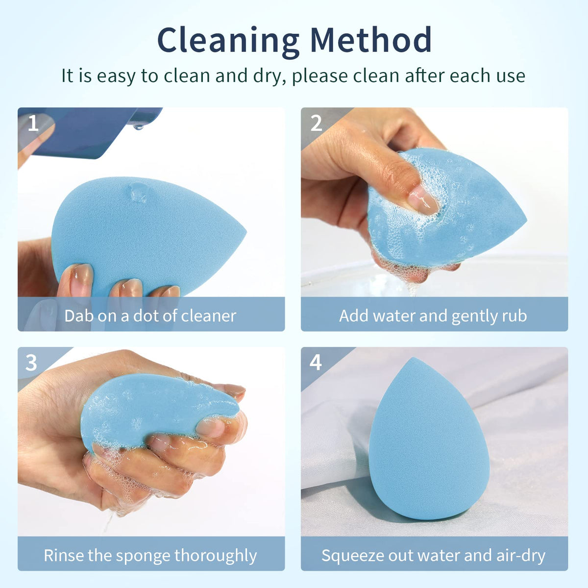 BEAKEY Makeup Sponge in travel-friendly packaging