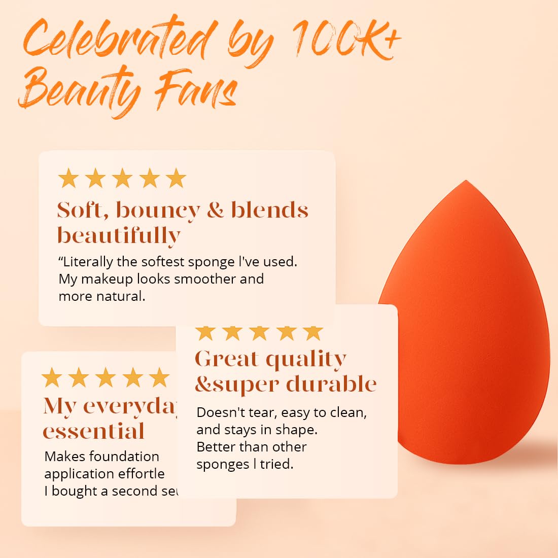 BEAKEY Makeup Sponge in use for foundation application