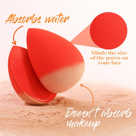 BEAKEY Makeup Sponge Set displayed with makeup products