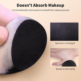 BEAKEY Makeup Sponge Set showing sponges in use