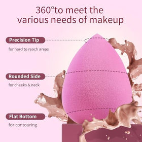 BEAKEY Makeup Sponge Set with a brush and makeup products
