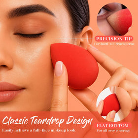 BEAKEY Makeup Sponge showing pointed tip for contouring