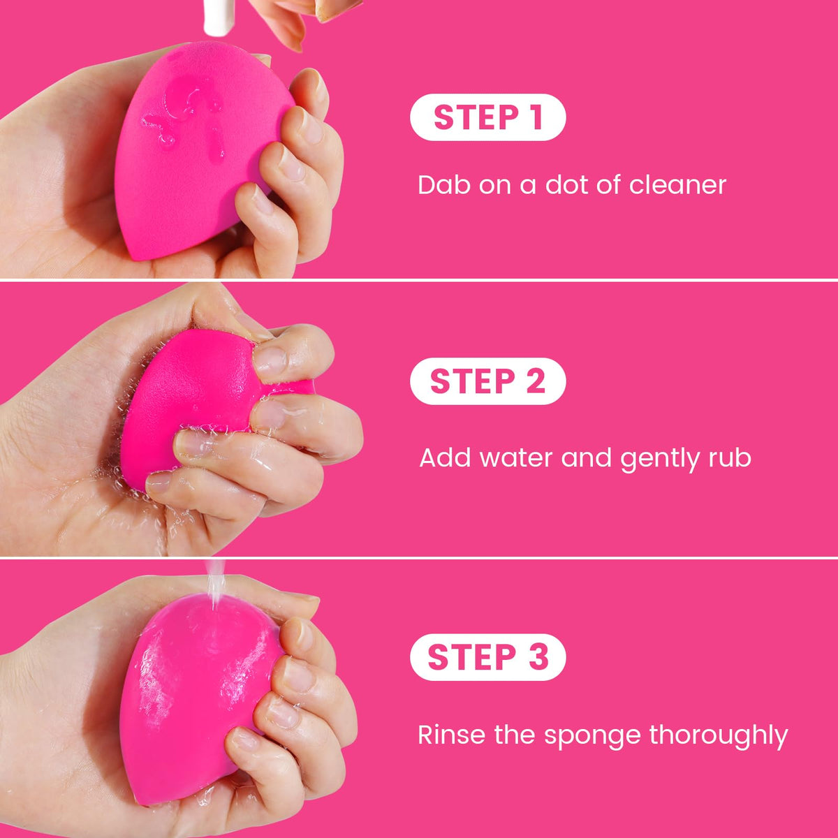 BEAKEY Makeup Sponge showing precision tip
