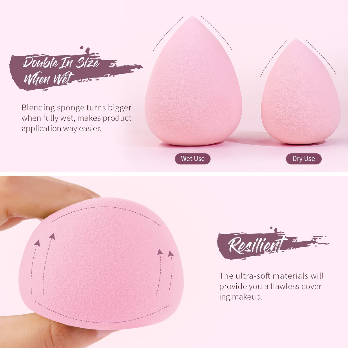 BEAKEY Makeup Sponge teardrop shape for blending