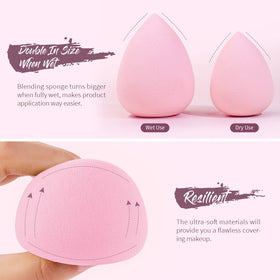 BEAKEY Makeup Sponge teardrop shape for blending